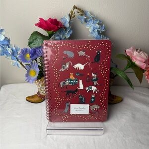 NWT Vera Bradley Holiday Cats Mini Notebook Retired Pattern